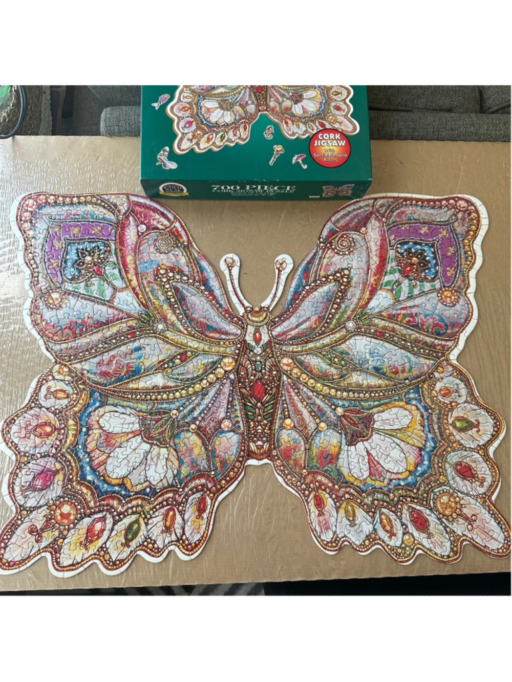 Vintage Bits And Pieces 700 Piece Cork Jigsaw Puzzle – Wings of Change Butterfly